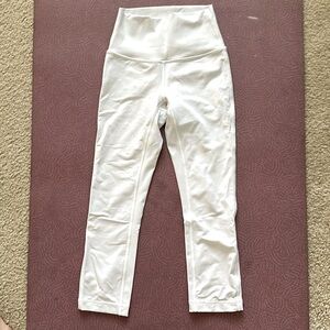 Lululemon Wunder Under High Rise Crop 21”, White, 2